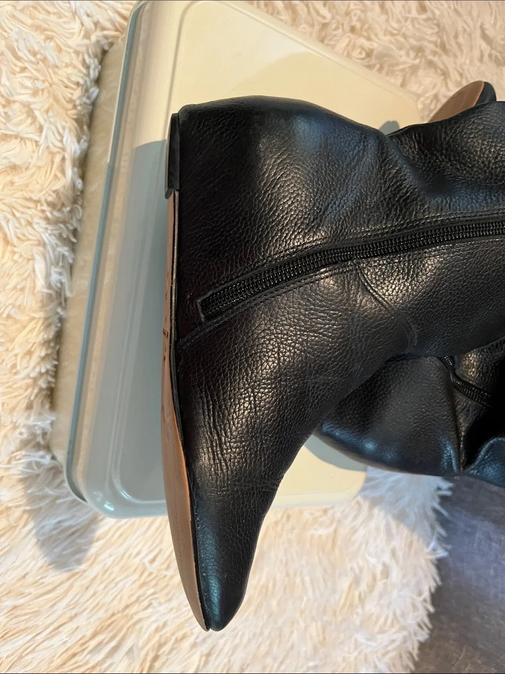 Corso Como Classic Black Knee-High Zip Boots